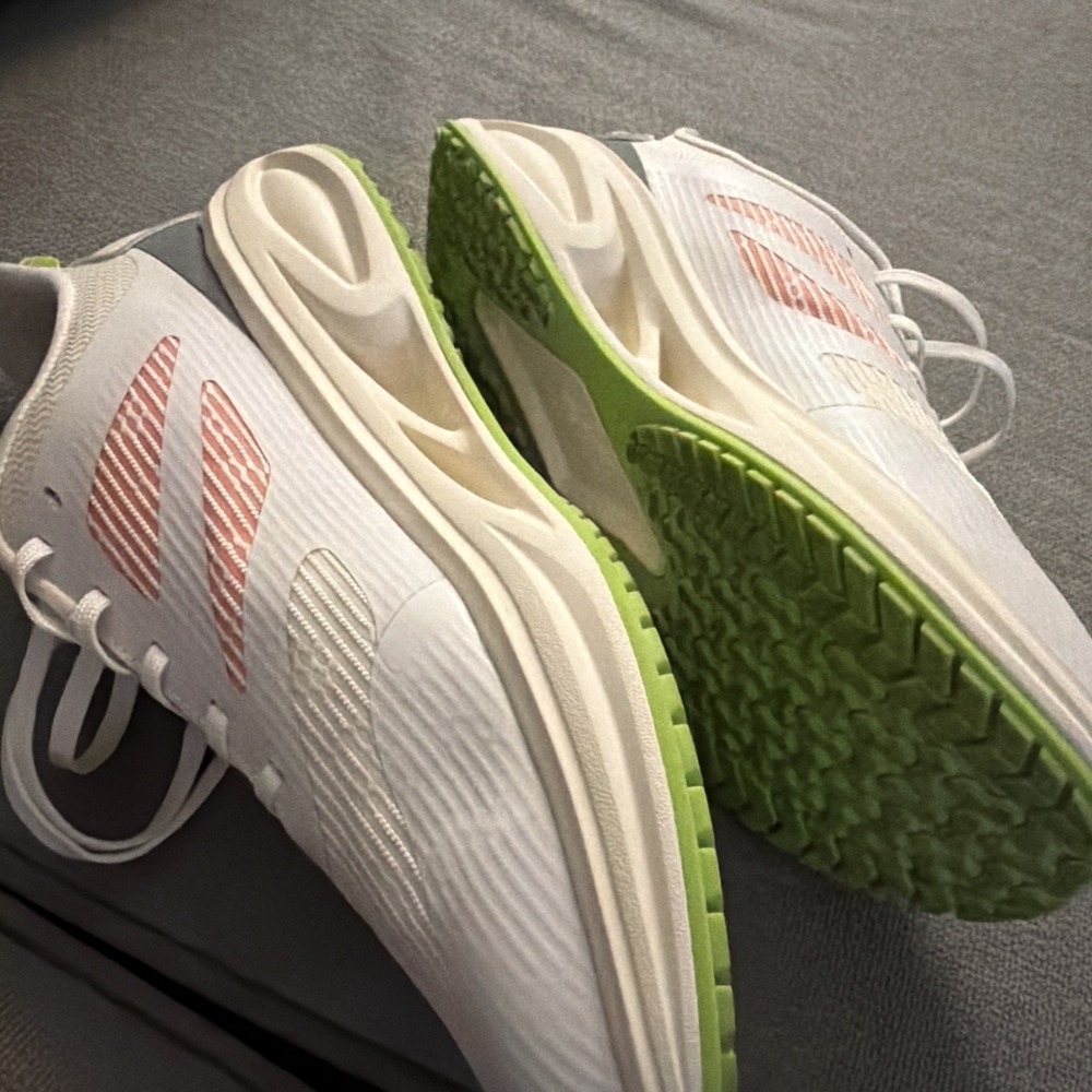 Avia Lightweight Mesh White Orange Green Low Top Running Sneakers - Picture 3 of 6